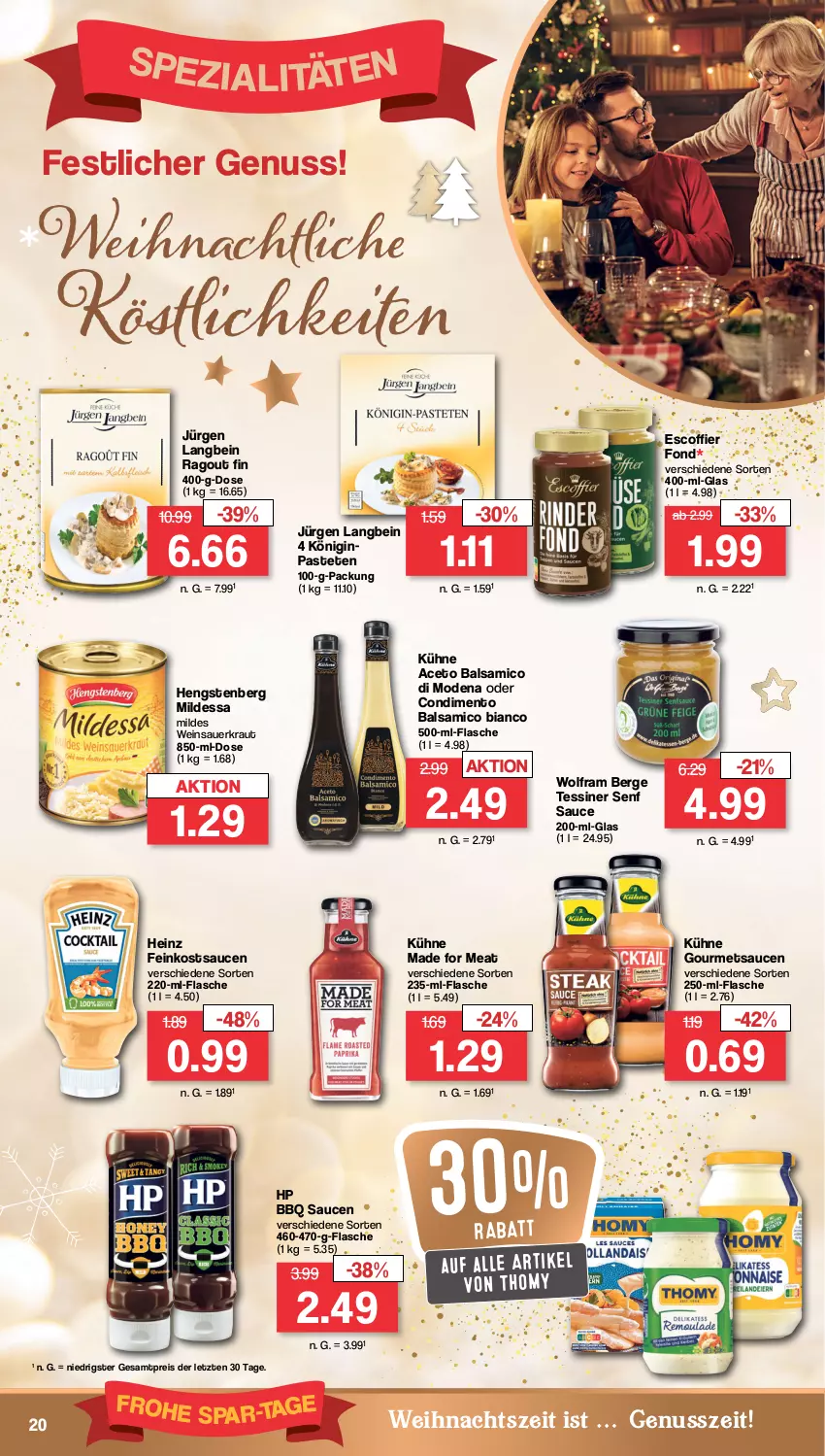 Aktueller Prospekt Famila - Prospekte - von 19.12 bis 24.12.2022 - strona 20 - produkty: aceto, aceto balsamico, auer, balsam, balsamico, balsamico bianco, condimento, eis, feinkost, flasche, gin, heinz, hengstenberg, HP, Kraut, Kühne, Mode, nuss, pastete, Ragout, reis, sauce, saucen, Sauerkraut, senf, thomy, Ti, wein, Weinsauerkraut, ZTE