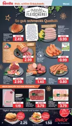 Gazetka promocyjna Famila - Prospekte - Gazetka - ważna od 24.12 do 24.12.2022 - strona 8 - produkty: aus dem kühlregal, bratwurst, braun, brötchen, brustfilet, butter, eis, elle, filet, fleisch, gin, kartoffel, kartoffelsalat, kühlregal, LG, mac, Mett, metten, Mettenden, nuss, parmaschinken, pfeffer, prosciutto, prosciutto cotto, pute, putenbrust, putenbrustfilet, regal, reis, Ria, rwe, salami, salat, schinken, schinkenwurst, schnitzel, schwein, snack, snacks, Spezi, Ti, Trüffel, wasser, wein, Weißwurst, wiener, wiener würstchen, wurst, würstchen