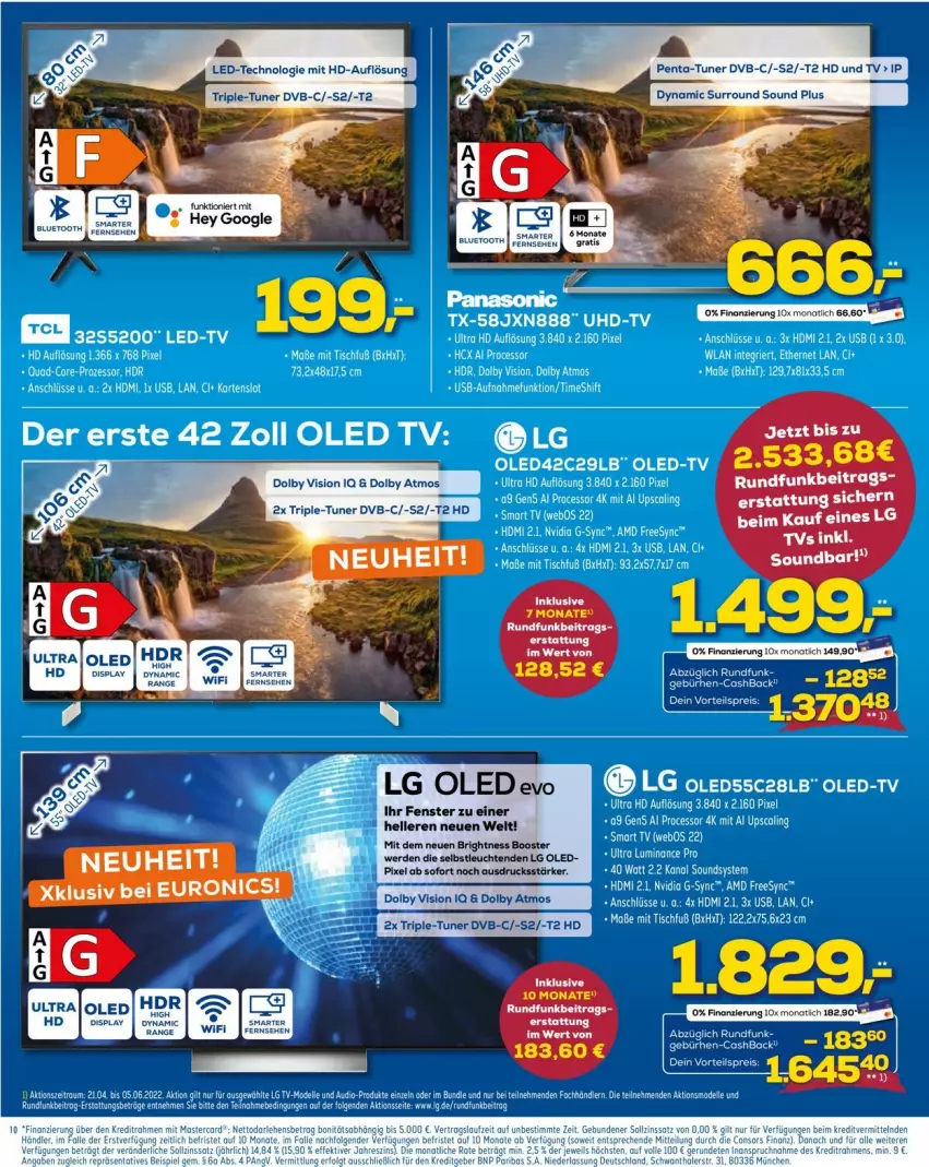 Aktueller Prospekt Euronics - Prospekte - von 04.05 bis 11.05.2022 - strona 10 - produkty: dvb, elle, erde, fenster, Leuchte, leuchten, LG, neuheit, Ti, tuner