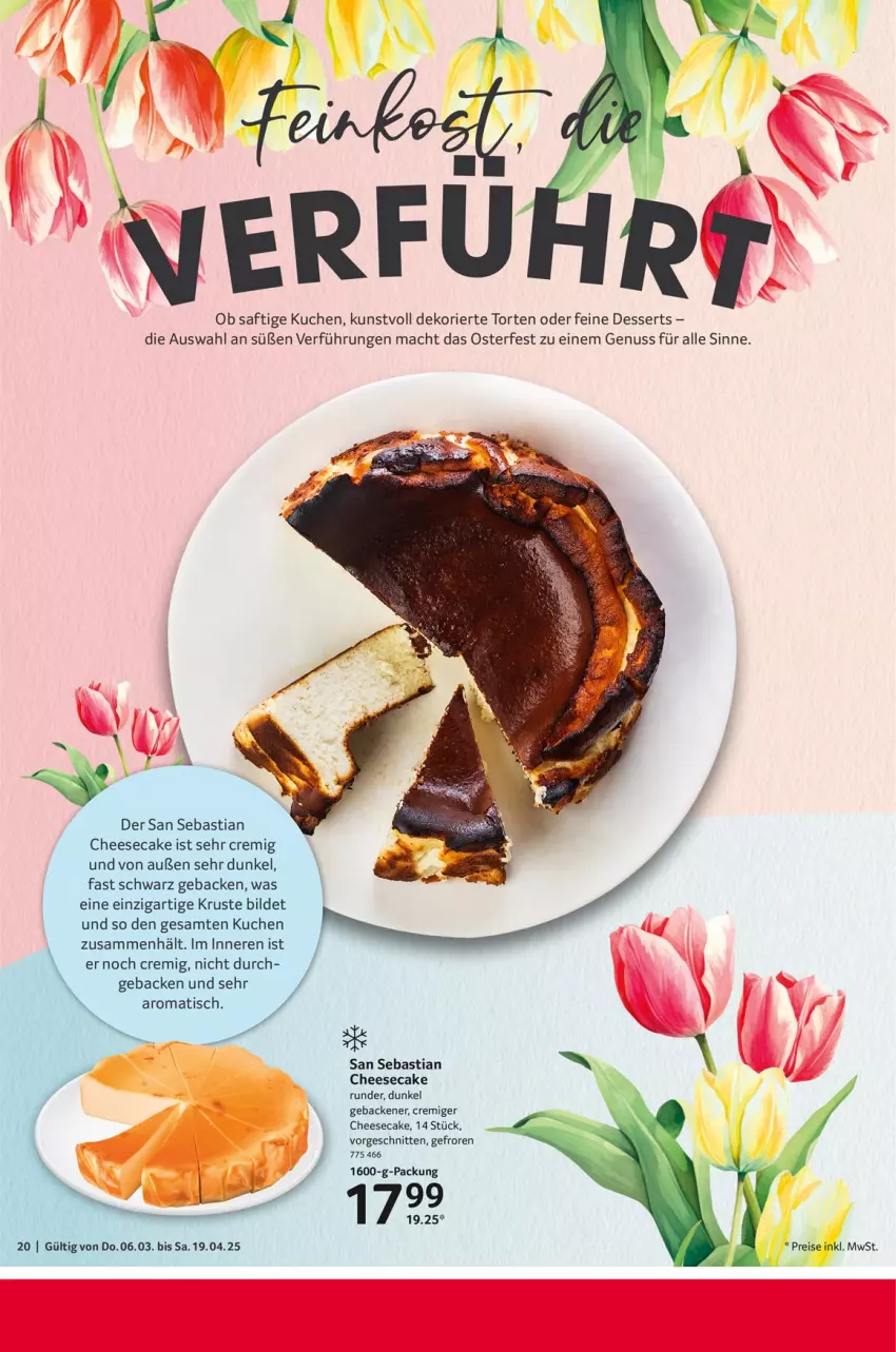 Aktueller Prospekt Selgros - Feinkostkatalog für Ostern - von 06.03 bis 19.04.2025 - strona 20 - produkty: asti, cheesecake, dessert, desserts, eis, geback, kuchen, mac, nuss, reis, saft, schnitten, Ti, tisch, torte