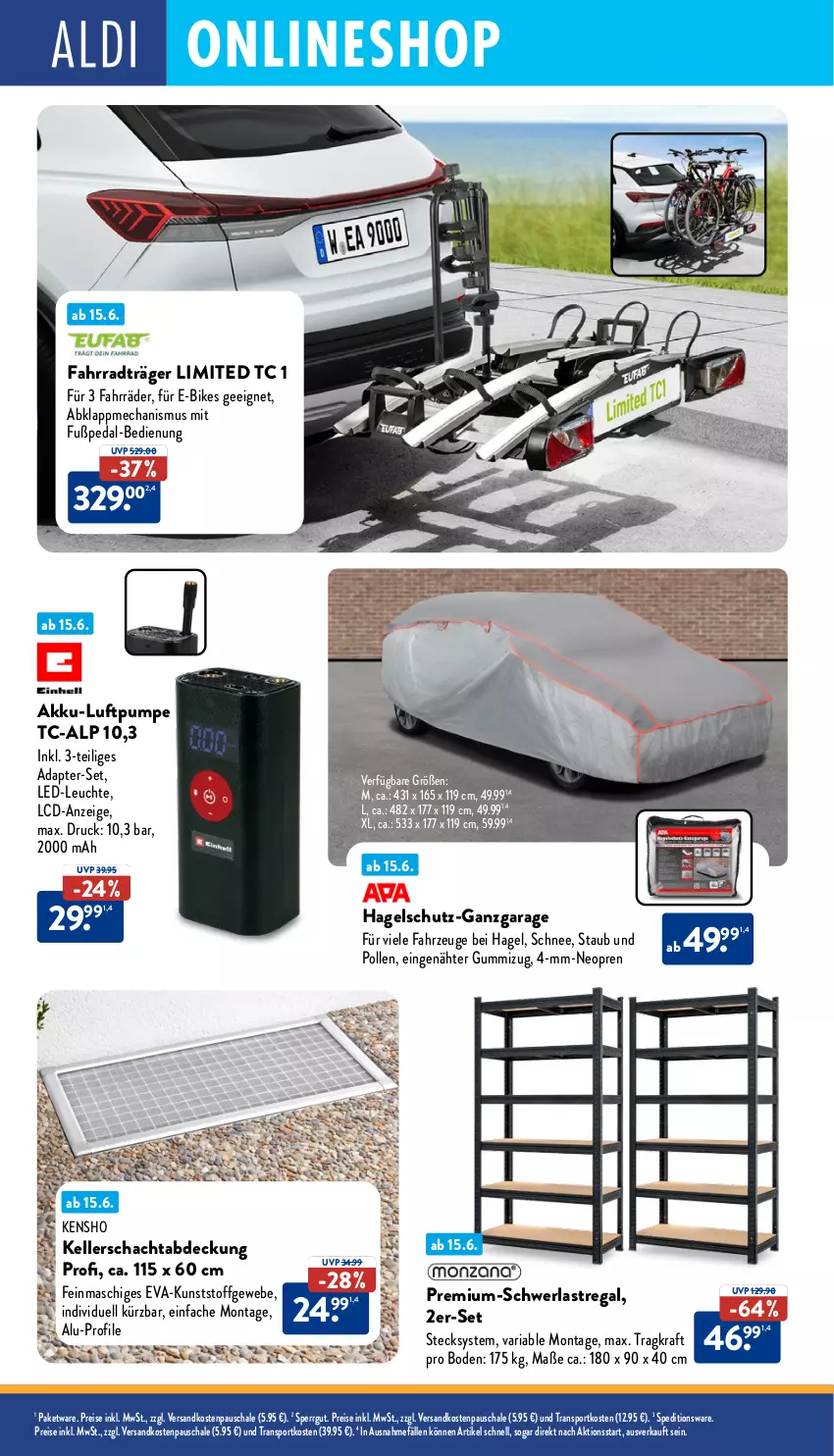 Aktueller Prospekt Aldi Nord - Von Montag - von 16.06 bis 21.06.2025 - strona 34 - produkty: adapter, akku, E-Bike, E-Bikes, eis, elle, Fahrrad, kraft, LED-Leuchte, Leuchte, ndk, regal, reis, Ria, Schal, Schale, schwerlastregal, Sport, Ti