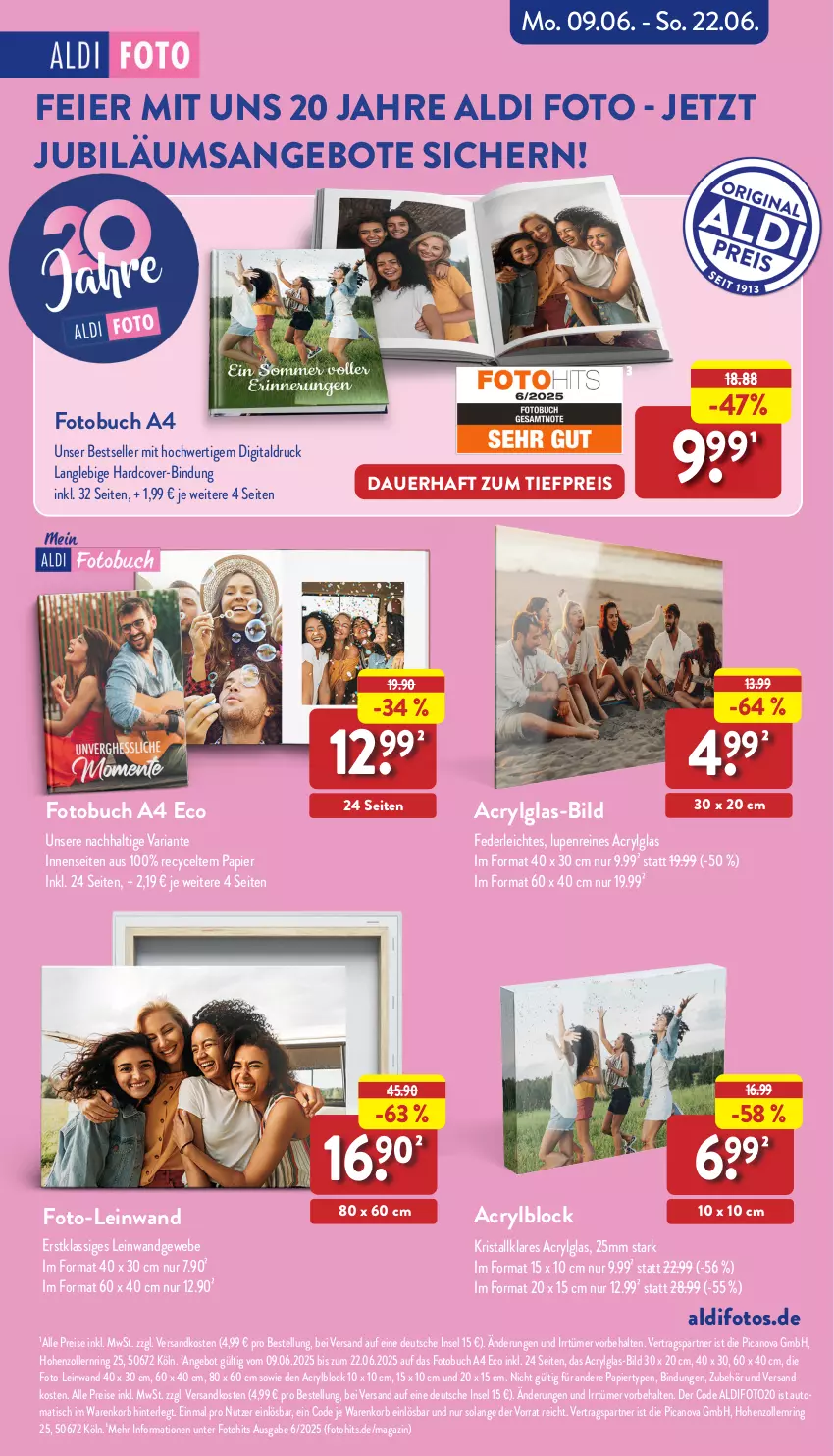 Aktueller Prospekt Aldi Nord - Von Montag - von 16.06 bis 21.06.2025 - strona 42 - produkty: aldi, angebot, angebote, auer, auto, buch, eier, eis, elle, Fotobuch, Jubiläums, jubiläumsangebot, korb, LG, magazin, ndk, papier, reis, Ria, ring, Ti, tiefpreis, tisch