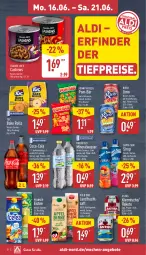 Gazetka promocyjna Aldi Nord - Von Montag - Gazetka - ważna od 21.06 do 21.06.2025 - strona 8 - produkty: aldi, Alwa, angebot, angebote, Astra, beutel, Cap, capri-sun, Cashew, coca-cola, cola, eis, eistee, elle, flasche, fleisch, frucht, fruchtsaft, funny-frisch, kartoffel, limo, mineralwasser, pfanne, Pfanner, pom-bär, reis, saft, sirup, snack, tee, teller, Ti, tiefpreis, tuc, wasser, zucker