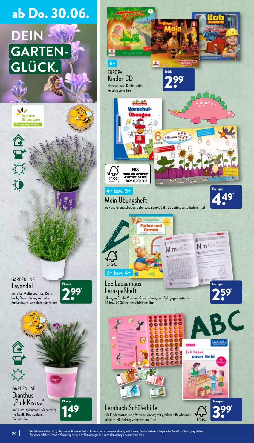 Aktueller Prospekt Aldi Nord - Aldi-Aktuell - von 27.06 bis 02.07.2022 - strona 20 - produkty: auer, Blüte, Brei, buch, Garten, gin, Kinder, kulturtopf, lavendel, Maus, pflanze, Ti, topf, WICK, ZTE