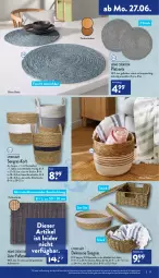 Gazetka promocyjna Aldi Nord - Aldi-Aktuell - Gazetka - ważna od 02.07 do 02.07.2022 - strona 17 - produkty: auer, Bau, baumwolle, dell, elle, Fußmatte, gin, korb, Mode, natur, reifen, Ria, rwe, Schal, Schale, Ti, wolle, ZTE