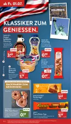 Gazetka promocyjna Aldi Nord - Aldi-Aktuell - Gazetka - ważna od 02.07 do 02.07.2022 - strona 28 - produkty: alpenmilch, aus der tiefkühlung, backmischung, backwaren, biscotto, butter, buttermilch, cookie, cookies, creme, daim, Donut, eis, erdnuss, Erdnussbutter, flasche, gin, karamell, kuchen, LG, mac, milch, milka, müsli, nuss, obst, peanut butter, Pfannkuchen, reis, riegel, salat, schoko, schokolade, sirup, Ti, ZTE