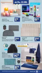 Gazetka promocyjna Aldi Nord - Von Montag - Gazetka - ważna od 24.08 do 24.08.2024 - strona 23 - produkty: aldi, auer, Bad, badematte, Bau, baumwolle, Duftkerze, eis, fernbedienung, Fußmatte, Gästetücher, handtuch, handtücher, kerze, led-licht, ndk, reine baumwolle, reis, Ria, Schal, Schale, teppich, Ti, tuc, tücher, wasser, wolle