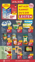 Gazetka promocyjna Aldi Nord - Von Montag - Gazetka - ważna od 24.08 do 24.08.2024 - strona 28 - produkty: aldi, Alpenhain, angebot, angebote, becel, Becher, braten, bratwurst, buch, camembert, creme, eis, erbsen, frischkäse, grill, haltbare milch, hirtenkäse, Holz, Käse, kerrygold, leine, LG, mac, margarine, milch, natur, pfanne, pfannen, pfannenkäse, reis, ring, rostbratwurst, schwein, steak, steaks, Ti, tisch, und pfanne, wein, würfel, wurst