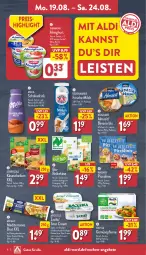 Gazetka promocyjna Aldi Nord - Von Montag - Gazetka - ważna od 24.08 do 24.08.2024 - strona 6 - produkty: aldi, almighur, almighurt, angebot, angebote, apostels, bärenmarke, bavaria blu, Becher, bergader, bio, brot, drink, ehrmann, ehrmann almighurt, eis, flasche, frische milch, frosta, geback, gurke, gurken, Käse, käsescheiben, kerrygold, knoblauch, kräuter, kräutern, meggle, milch, milka, pfanne, piccolinis, Reibekäse, reis, Ria, schoko, sour cream, Ti, trolli, wagner, zaziki, zucker