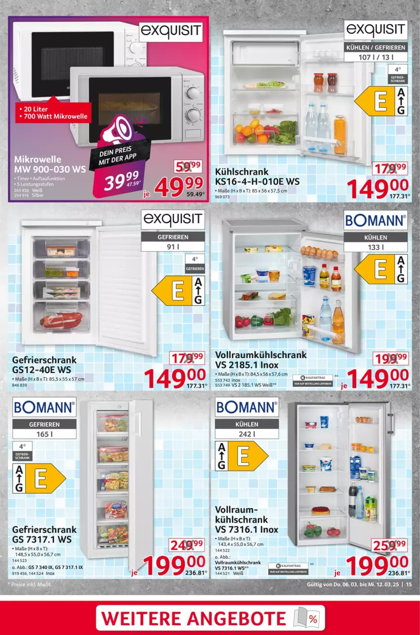 Aktueller Prospekt Selgros - Non Food - von 06.03 bis 12.03.2025 - strona 15 - produkty: angebot, angebote, bomann, gefrierschrank, kühlschrank, Schrank, Ti