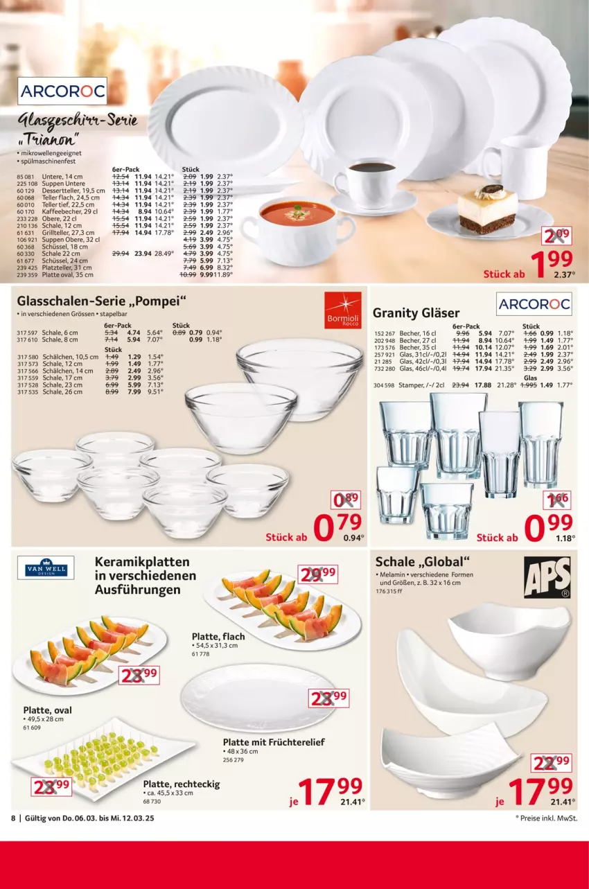 Aktueller Prospekt Selgros - Non Food - von 06.03 bis 12.03.2025 - strona 8 - produkty: Becher, dessert, Dessertteller, eis, elle, Gläser, grill, Grillteller, kaffee, kaffeebecher, latte, mikrowelle, reis, rel, Schal, Schale, schüssel, spülmaschinen, suppe, suppen, teller, Ti, ZTE