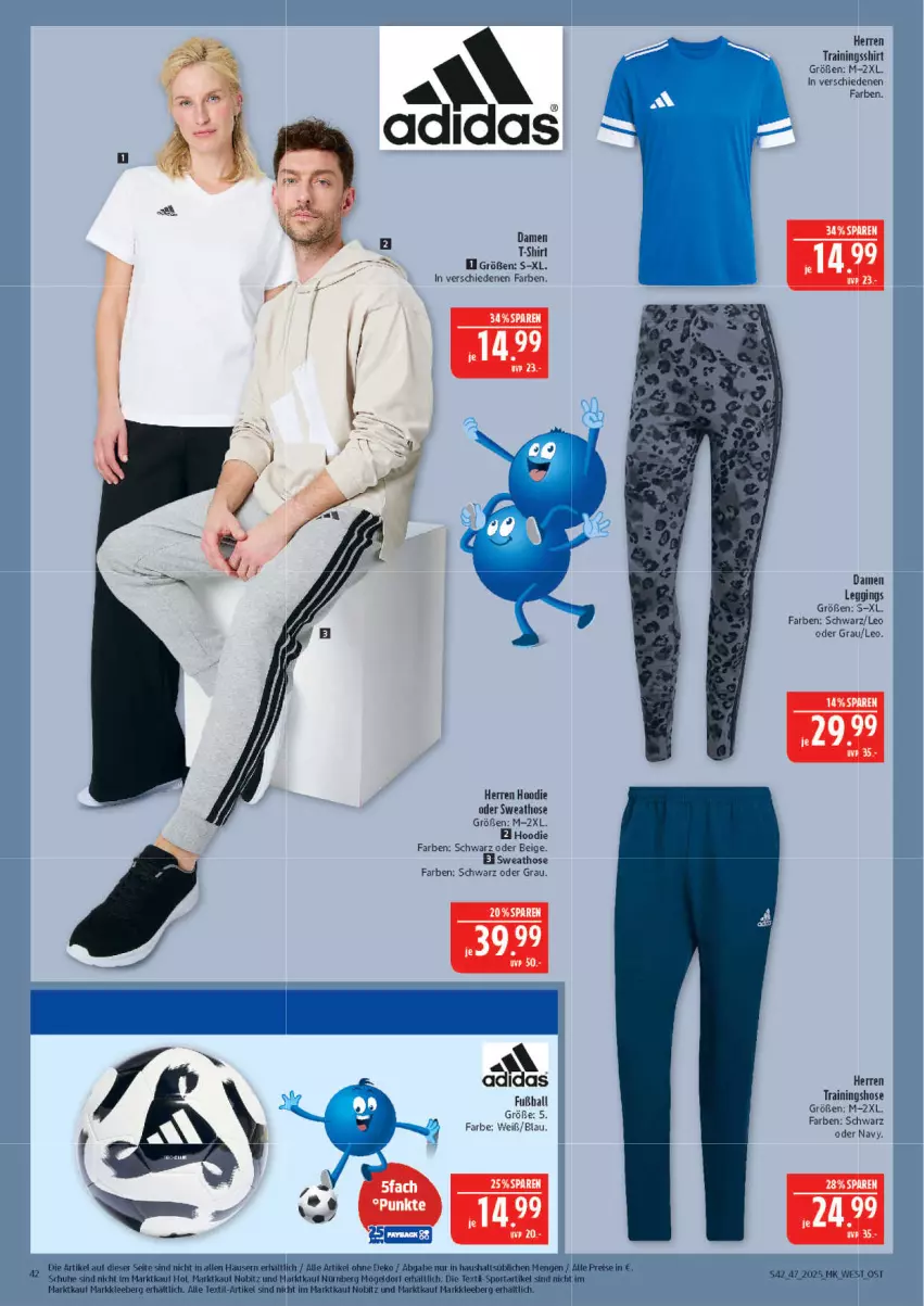 Aktueller Prospekt Marktkauf - Prospekt - von 16.11 bis 22.11.2025 - strona 42 - produkty: ball, Fußball, gin, hose, leggings, shirt, Sweathose, T-Shirt, tee, Ti, Trainingshose