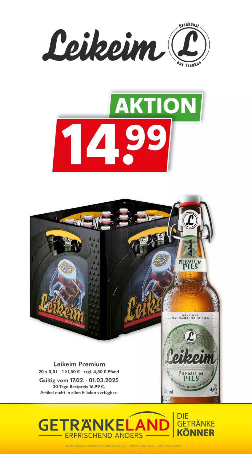 Aktueller Prospekt Getraenkeland - von 17.02 bis 01.03.2025 - strona 8 - produkty: auer, bestpreis, cin, eis, Elan, getränk, getränke, reis, Ti