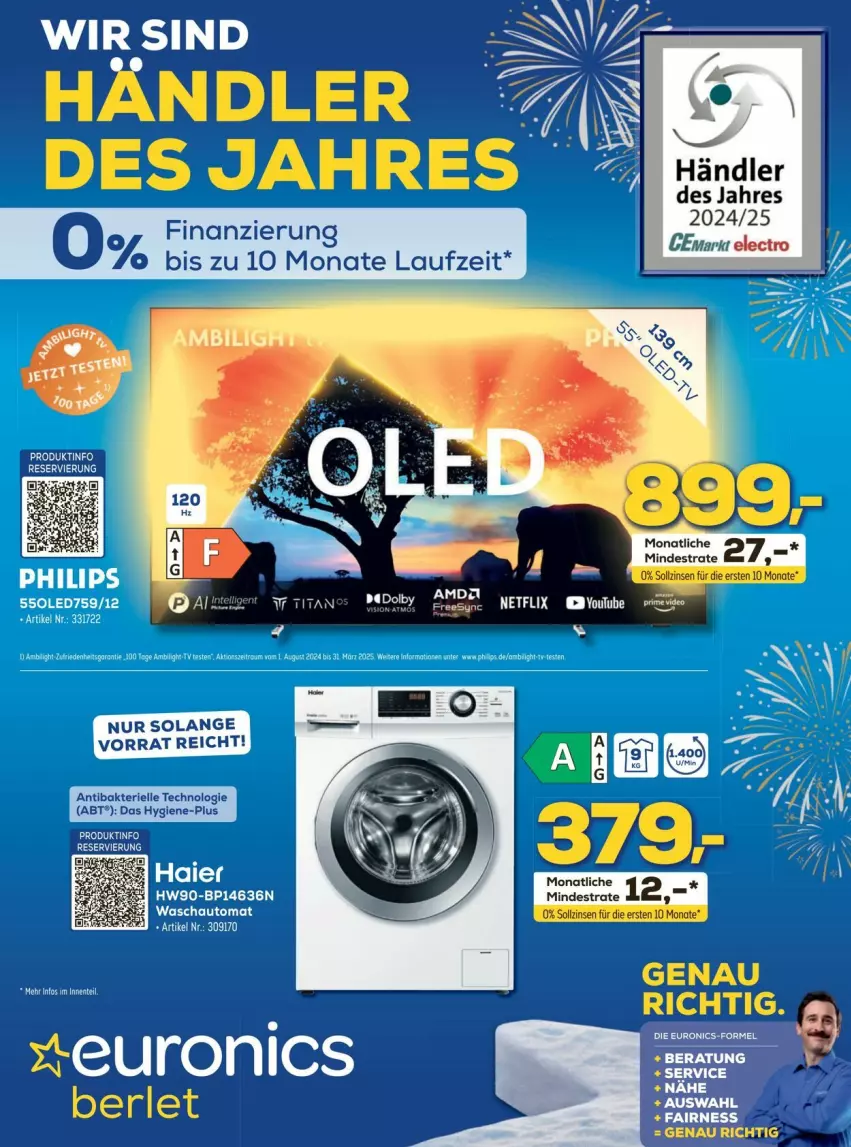 Aktueller Prospekt Euronics - Prospekte - von 11.01 bis 17.01.2025 - strona 1 - produkty: auto, Haier, netflix, tee, Ti, Yo