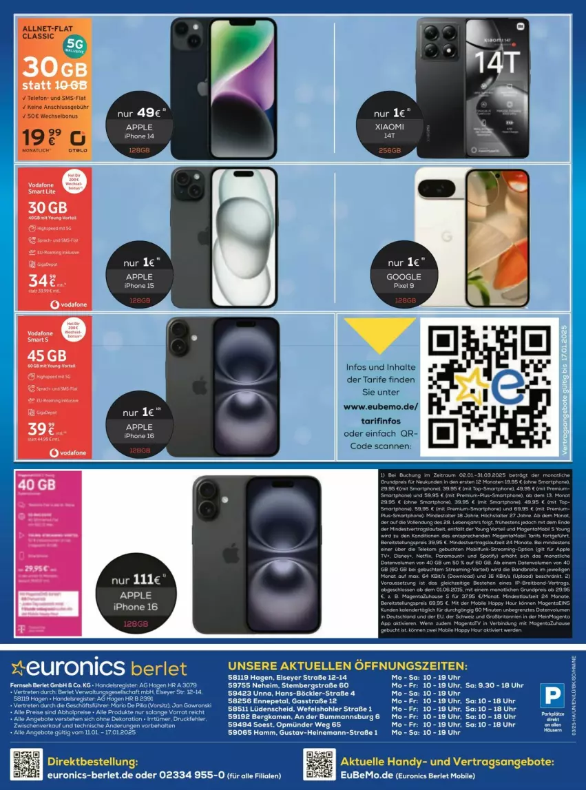 Aktueller Prospekt Euronics - Prospekte - von 11.01 bis 17.01.2025 - strona 12 - produkty: angebot, angebote, Apple, apple iphone, dekoration, iphone, Ti, vodafone