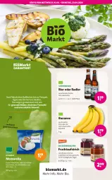 Gazetka promocyjna Denns Biomarkt - Gazetka - ważna od 23.04 do 23.04.2024 - strona 1 - produkty: alkohol, auer, aufstrich, banane, bananen, Bau, Bauer, beere, beeren, bier, bio, dennree, eis, elle, fleisch, frucht, fruchtaufstrich, kaffee, Käse, mac, mozzarella, oder radler, pasta, radler, rel, störtebeker, Ti