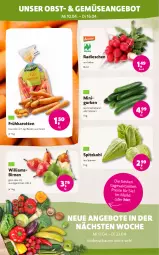 Gazetka promocyjna Denns Biomarkt - Gazetka - ważna od 23.04 do 23.04.2024 - strona 2 - produkty: angebot, angebote, beutel, Birnen, eis, elle, gurke, gurken, karotten, obst, radieschen, reis, spitzkohl, Ti