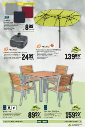 Gazetka promocyjna Metro - Garten und Terasse - Gazetka - ważna od 06.04 do 06.04.2022 - strona 13 - produkty: aluminiumgestell, Bau, baumwolle, Garten, Holz, HP, kissen, latte, LG, Ria, rückenlehne, schirmständer, sessel, sitzkissen, sonnenschirm, Ti, tisch, tischplatte, wasser, wolle