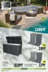 Gazetka promocyjna Metro - Garten und Terasse - Gazetka - ważna od 06.04 do 06.04.2022 - strona 2 - produkty: armlehnen, auflagenbox, binden, ente, Garten, hocker, kissen, Ria, Sofa, Ti, tisch