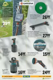 Gazetka promocyjna Metro - Garten und Terasse - Gazetka - ważna od 06.04 do 06.04.2022 - strona 24 - produkty: aqua, batterie, brause, eis, elle, Garten, gartenschlauch, rasen, Reinigung, reis, Ria, Schal, schlauch, senf, teller, Ti, Viereckregner, wasser