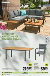 Gazetka promocyjna Metro - Garten und Terasse - Gazetka - ważna od 06.04 do 06.04.2022 - strona 4 - produkty: aluminiumgestell, Bank, Garten, Holz, HP, kissen, latte, limo, Ria, Rückenkissen, stapelstuhl, stuhl, Ti, tisch, tischplatte