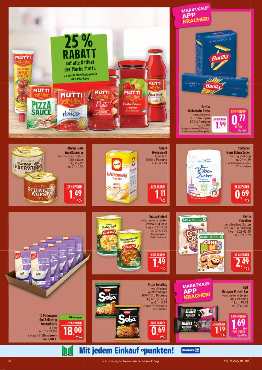 Aktueller Prospekt Marktkauf - Prospekt - von 03.05 bis 09.05.2026 - strona 22 - produkty: Bad, basilikum, eis, Mutti, pizza, reis, sauce, Ti, ZTE
