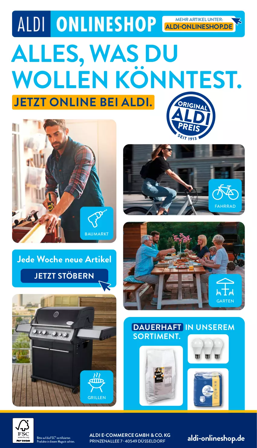 Aktueller Prospekt Aldi Nord - ALDI Aktuell - von 26.06 bis 01.07.2023 - strona 15 - produkty: aldi, auer, Bau, Fahrrad, Garten, grill, magazin, Ti, wolle