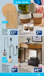 Gazetka promocyjna Aldi Nord - ALDI Aktuell - Gazetka - ważna od 01.07 do 01.07.2023 - strona 13 - produkty: auer, batterie, batterien, dekoration, dell, elle, gin, Holz, korb, Leuchte, lightzone, Mode, natur, Pendelleuchte, Ria, teppich, Ti, timer, tisch, wasser, ZTE