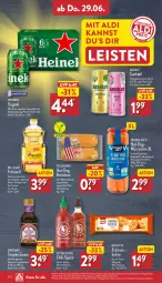 Gazetka promocyjna Aldi Nord - ALDI Aktuell - Gazetka - ważna od 01.07 do 01.07.2023 - strona 30 - produkty: aldi, bier, biscotto, braten, brötchen, chili, cocktail, eis, elle, erdnuss, flasche, Fondue, Frittieröl, gin, heineken, ideal zum braten, keks, kekse, kikkoman, knoblauch, Lagerbier, mac, nuss, sauce, schnitten, soja, sojasauce, teller, Ti, Tiere, würstchen, ZTE