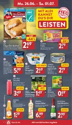 Gazetka promocyjna Aldi Nord - ALDI Aktuell - Gazetka - ważna od 01.07 do 01.07.2023 - strona 8 - produkty: Alaska-Seelachs, Alaska-Seelachsfilet, aldi, alkohol, angebot, angebote, aus der tiefkühlung, backfisch, berentzen, beutel, chips, creme, eis, filegro, filet, filets, fisch, flasche, fleisch, frucht, früchte, früchten, fruchtsaft, hering, Herings, heringsfilets, iglo, knorr, lachs, lachsfilet, lachsfilets, likör, nadler, natur, Ofen, ofen-backfisch, ring, rotkäppchen, saft, sahne, salat, salatkrönung, schwein, schweine, schweinefleisch, seelachsfilet, sekt, smoothie, snack, steak, Ti, tisch, toast, toasty, true fruits, valensina, wein, weine