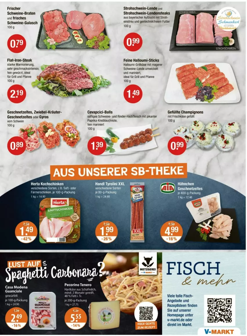 Aktueller Prospekt Vmarkt - Prospekte - von 15.05 bis 21.05.2025 - strona 3 - produkty: angebot, angebote, ball, braten, Casa Modena, cevapcici, champignon, champignons, eis, ente, fisch, fleisch, frischkäse, für grill und pfanne, geschnetzeltes, gewürz, grill, grill und pfanne, Grillkäse, gulasch, gyros, hackfleisch, Halloumi, herta, ideal für grill, ideal für grill und pfanne, Käse, knoblauch, kochschinken, kräuter, mac, Mode, Omep, paprika, pfanne, rezept, rind, rinder, rinder-hackfleisch, saft, schinken, schwein, schweine, steak, steaks, Ti, und pfanne, wein, weine, WICK, Zelt, zwiebel