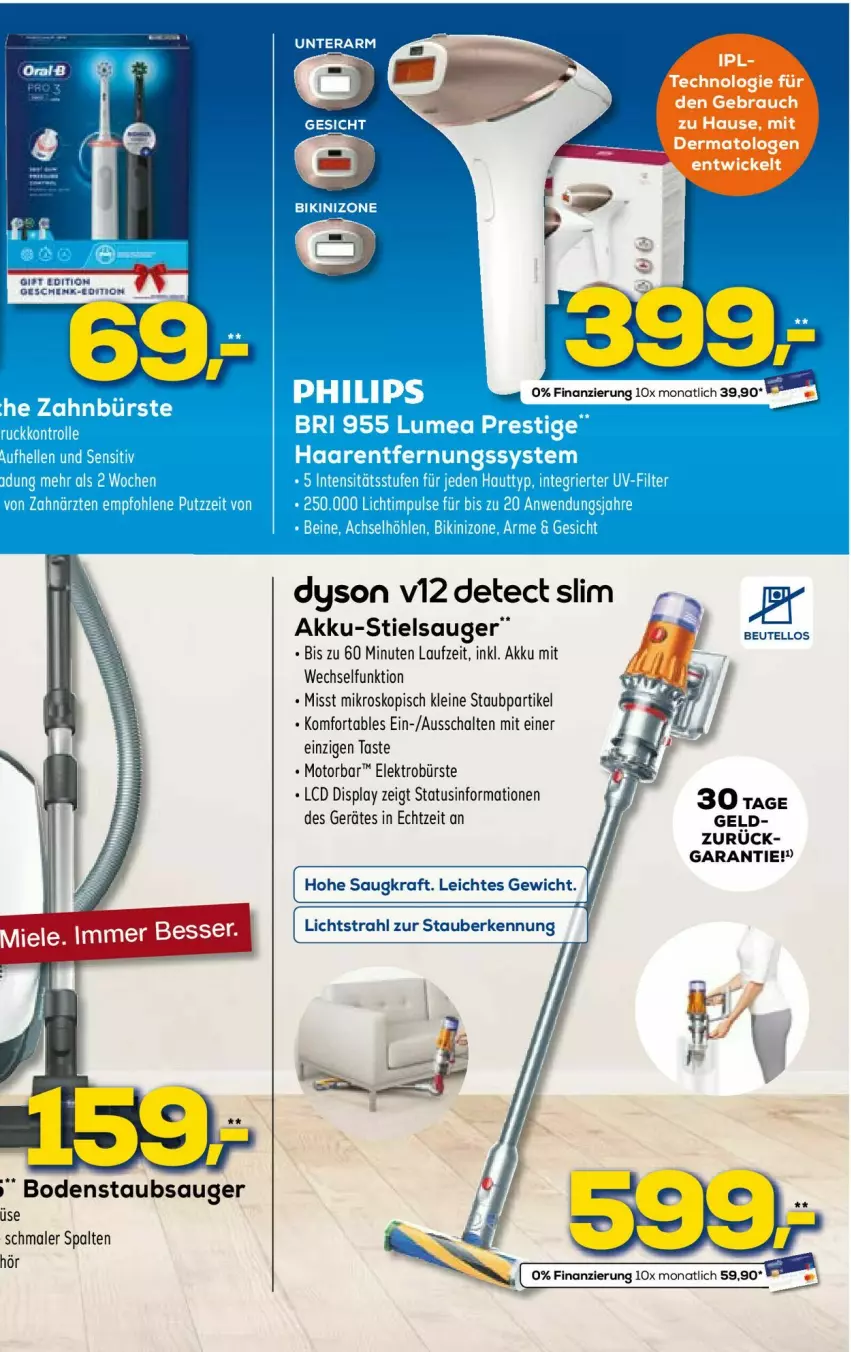 Aktueller Prospekt Euronics - Prospekte - von 01.03 bis 08.03.2023 - strona 12 - produkty: akku, beutel, bodenstaubsauger, bürste, Dyson, Elektro, kraft, leine, Rauch, Schal, sim, staubsauger, Stielsauger, Ti