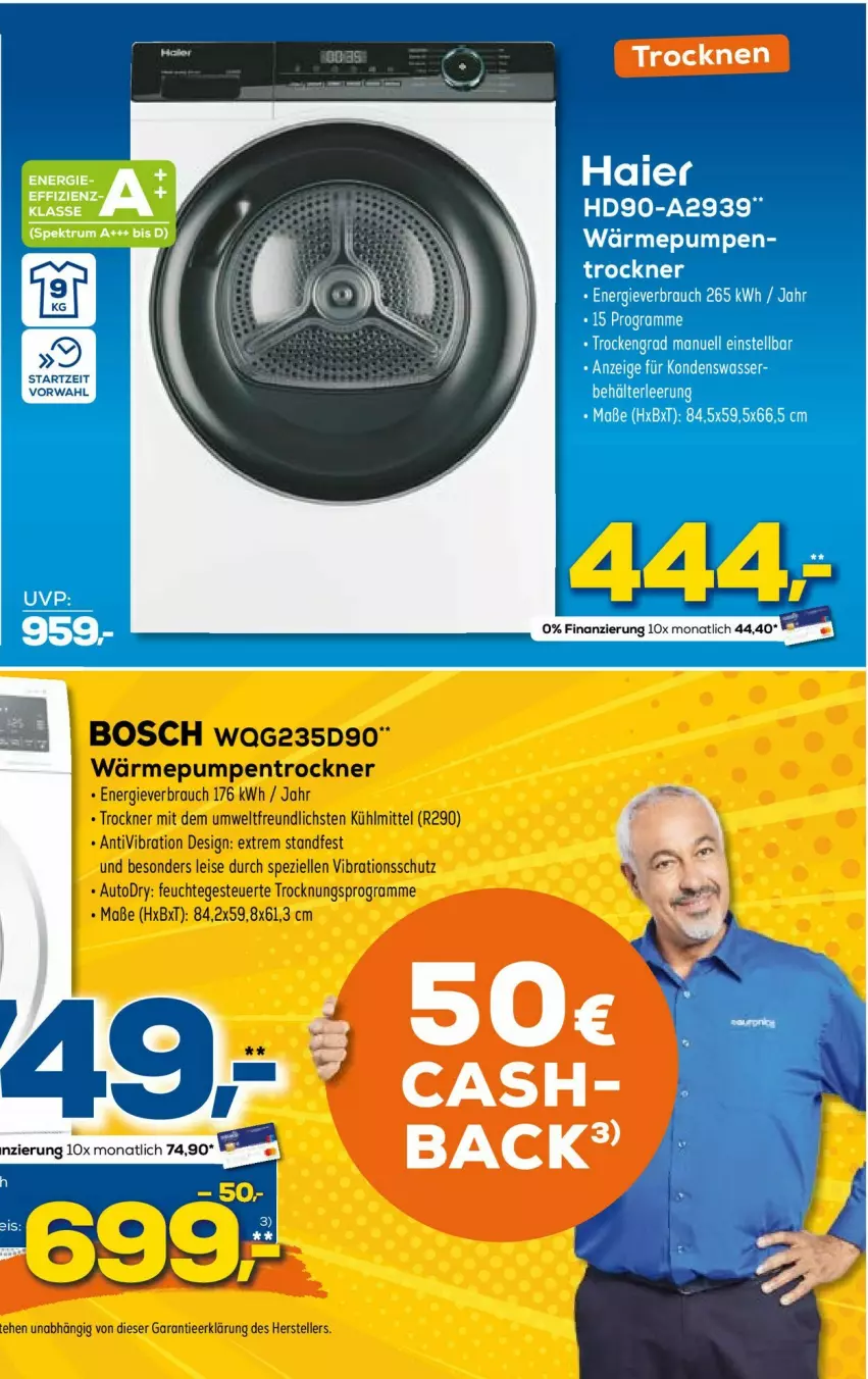 Aktueller Prospekt Euronics - Prospekte - von 01.03 bis 08.03.2023 - strona 16 - produkty: auto, Behälter, bosch, eis, elle, Haier, Rauch, Spezi, teller, Ti, Trockner, wärmepumpentrockner