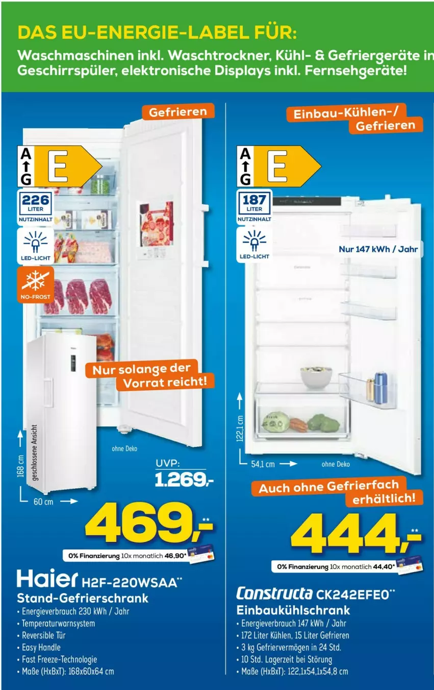 Aktueller Prospekt Euronics - Prospekte - von 01.03 bis 08.03.2023 - strona 19 - produkty: Elektro, gefrierfach, geschirr, geschirrspüler, lays, led-licht, Trockner, waschmaschine, waschmaschinen, waschtrockner