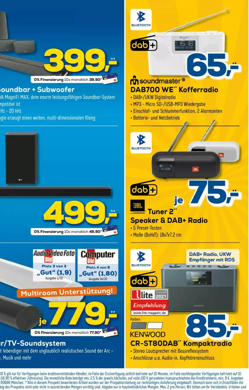 Aktueller Prospekt Euronics - Prospekte - von 01.03 bis 08.03.2023 - strona 22 - produkty: Radio