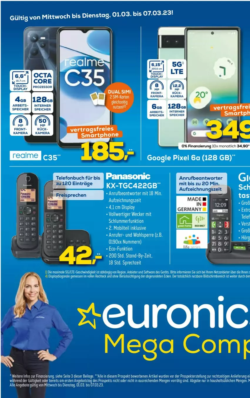 Aktueller Prospekt Euronics - Prospekte - von 01.03 bis 08.03.2023 - strona 31 - produkty: angebot, angebote, Germ, kamera, sim, Ti