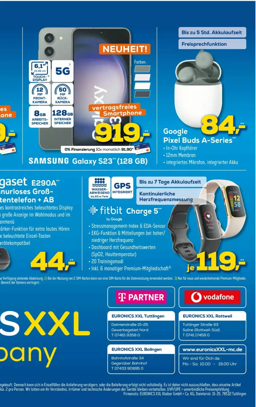 Aktueller Prospekt Euronics - Prospekte - von 01.03 bis 08.03.2023 - strona 32 - produkty: daim, eis, ente, euronics xxl, euronics xxl rottweil, euronics xxl tuttlingen, fitbit, Gesundheit, kamera, LG, neuheit, reis, Ria, Rowi, Samsung, samsung galaxy, Samsung Galaxy S, smartphone, tee, Ti, uhr, vodafone