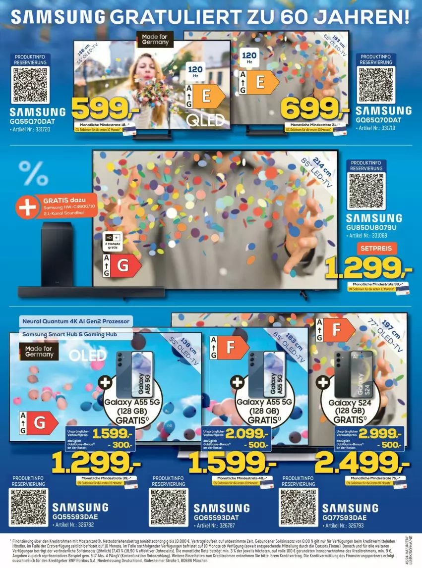 Aktueller Prospekt Euronics - Prospekte - von 04.11 bis 30.11.2024 - strona 3 - produkty: Astra, eimer, eis, LG, reis, rel, Ria, Samsung, tee, Ti