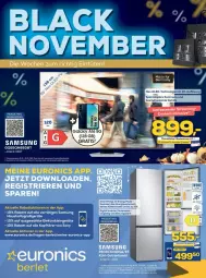 Gazetka promocyjna Euronics - Prospekte - Gazetka - ważna od 30.11 do 30.11.2024 - strona 1 - produkty: Elektro, elle, ente, Germ, kompressor, kopfhörer, kühlschrank, LG, Mode, qled, Rauch, Samsung, Schrank, sony, tee, Ti