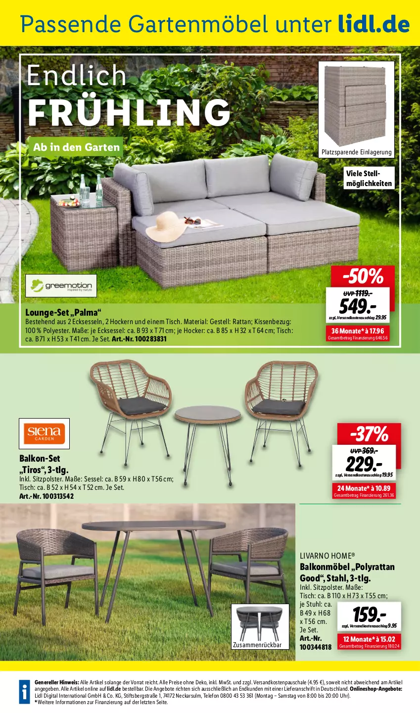 Aktueller Prospekt Lidl - Aktuelle Onlineshop-Highlights - von 01.05 bis 31.05.2022 - strona 2 - produkty: angebot, angebote, eis, elle, Garten, gartenmöbel, hocker, kissen, Kissenbezug, LG, lounge-set, möbel, ndk, reis, rel, Ria, Schal, Schale, sessel, stuhl, telefon, Ti, tisch, uhr, ZTE