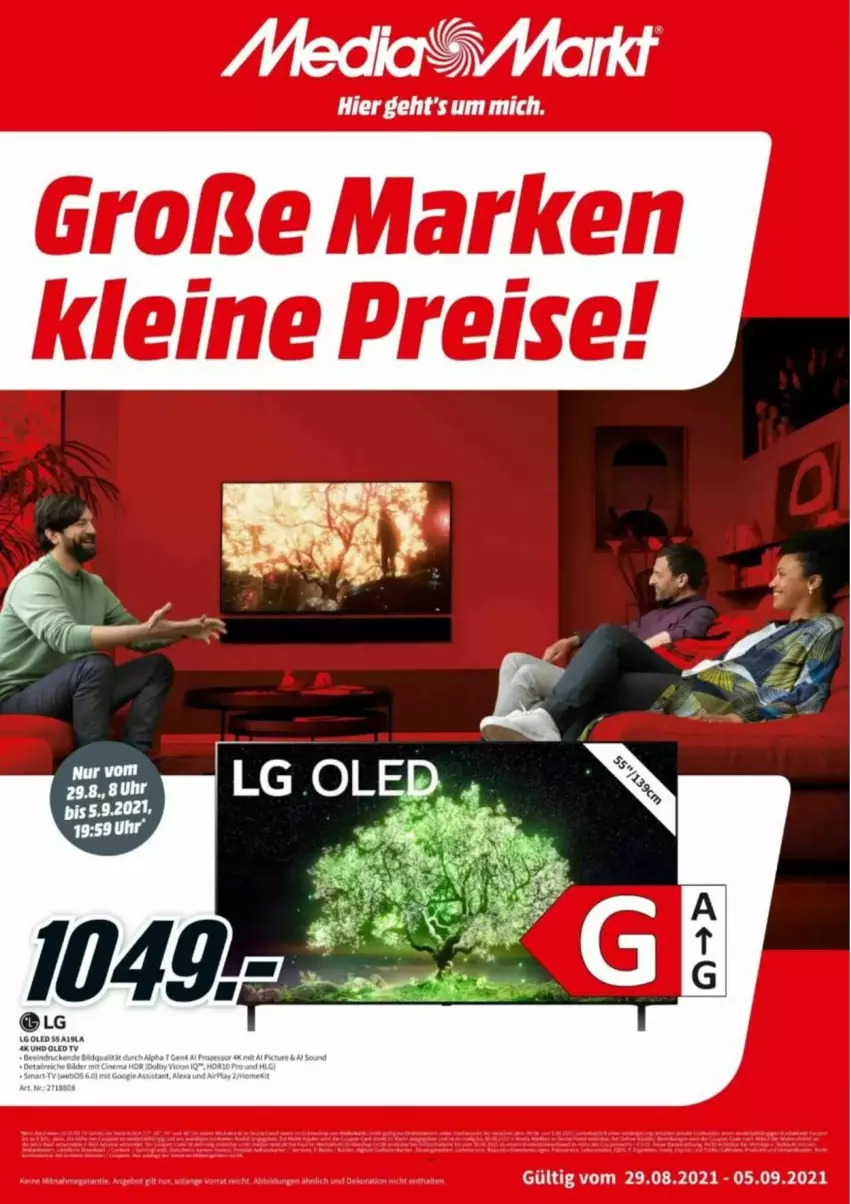 Aktueller Prospekt Media Markt - Prospekte - von 28.08 bis 05.09.2021 - strona 1