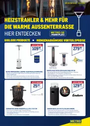 Gazetka promocyjna Metro - Heizstrahler & Mehr - Gazetka - ważna od 03.01 do 03.01.2022 - strona 1 - produkty: auer, Behälter, beleuchtung, Bewegungssensor, Bistrotisch, decke, eis, elle, enders, ente, feuerschale, flasche, Garten, HP, lack, lamm, led-beleuchtung, lion, Metro, Rauch, reis, ring, rwe, Schal, Schale, schlauch, tarrington house, Ti, tisch, vorteilspreis