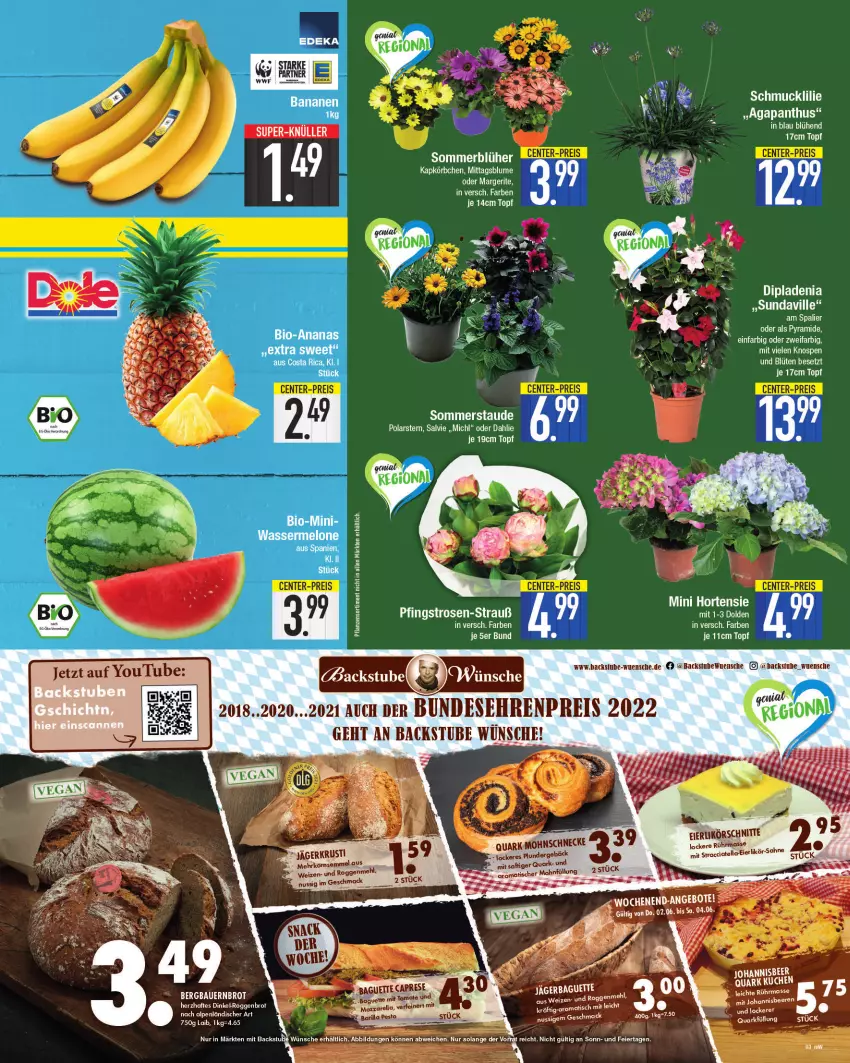 Aktueller Prospekt E Center - Angebote der Woche - von 30.05 bis 04.06.2022 - strona 3 - produkty: banane, bananen, Ti