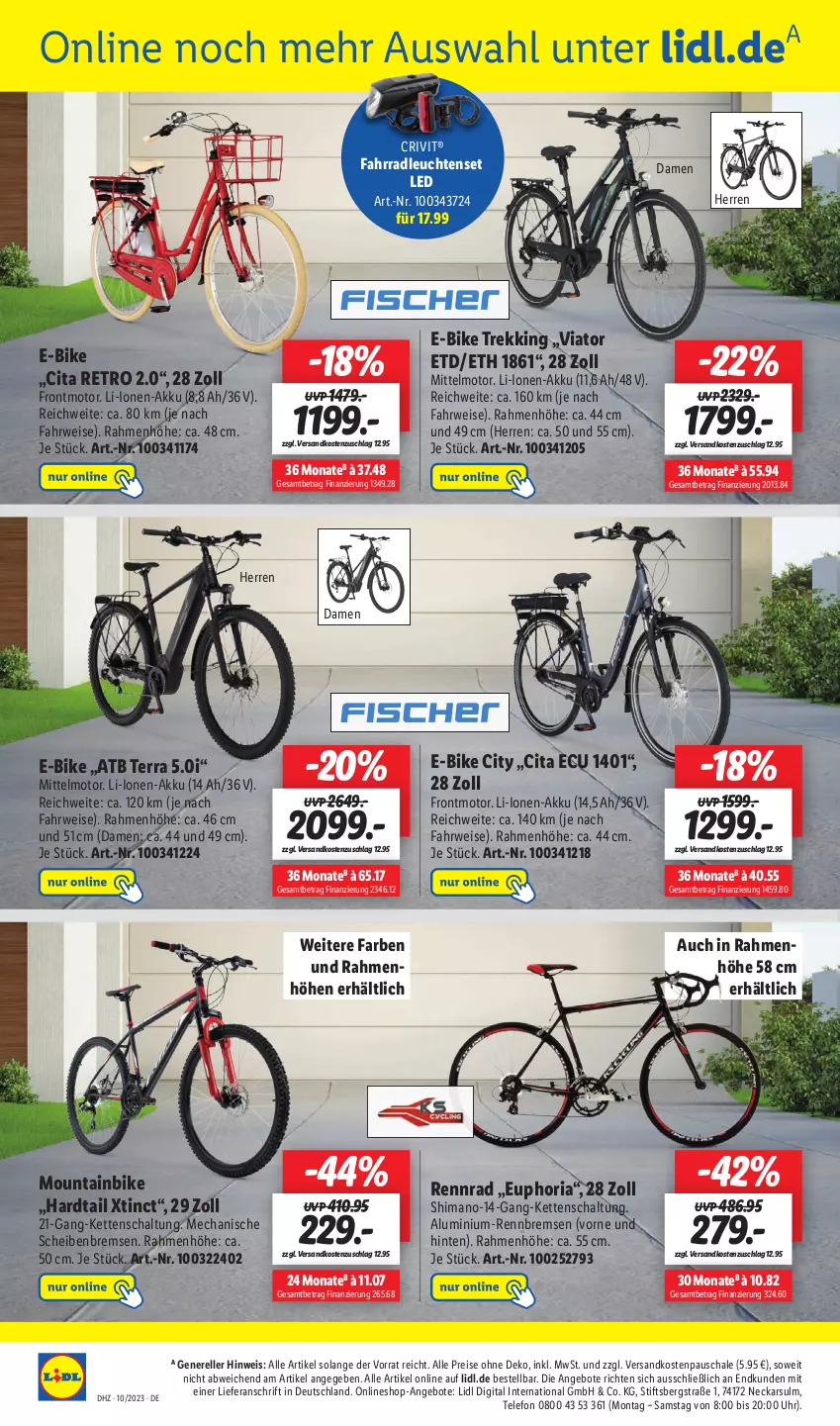 Aktueller Prospekt Lidl - Wochen-Highlights im Onlineshop - von 06.03 bis 12.03.2023 - strona 6 - produkty: akku, angebot, angebote, crivit, E-Bike, eis, elle, Fahrrad, Kette, Leuchte, leuchten, Mountainbike, ndk, reis, rel, Ria, rwe, Schal, Schale, shimano, telefon, Ti, uhr