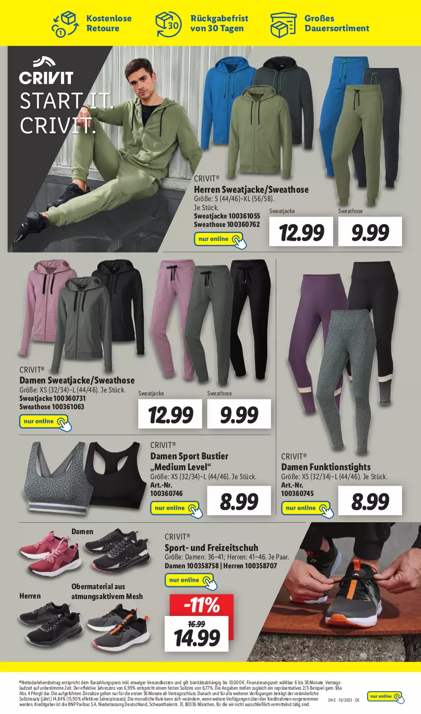 Aktueller Prospekt Lidl - Wochen-Highlights im Onlineshop - von 06.03 bis 12.03.2023 - strona 7 - produkty: auer, crivit, eis, elle, erde, hose, Jacke, ndk, reis, Ria, Sport, Stier, Sweathose, sweatjacke, Ti