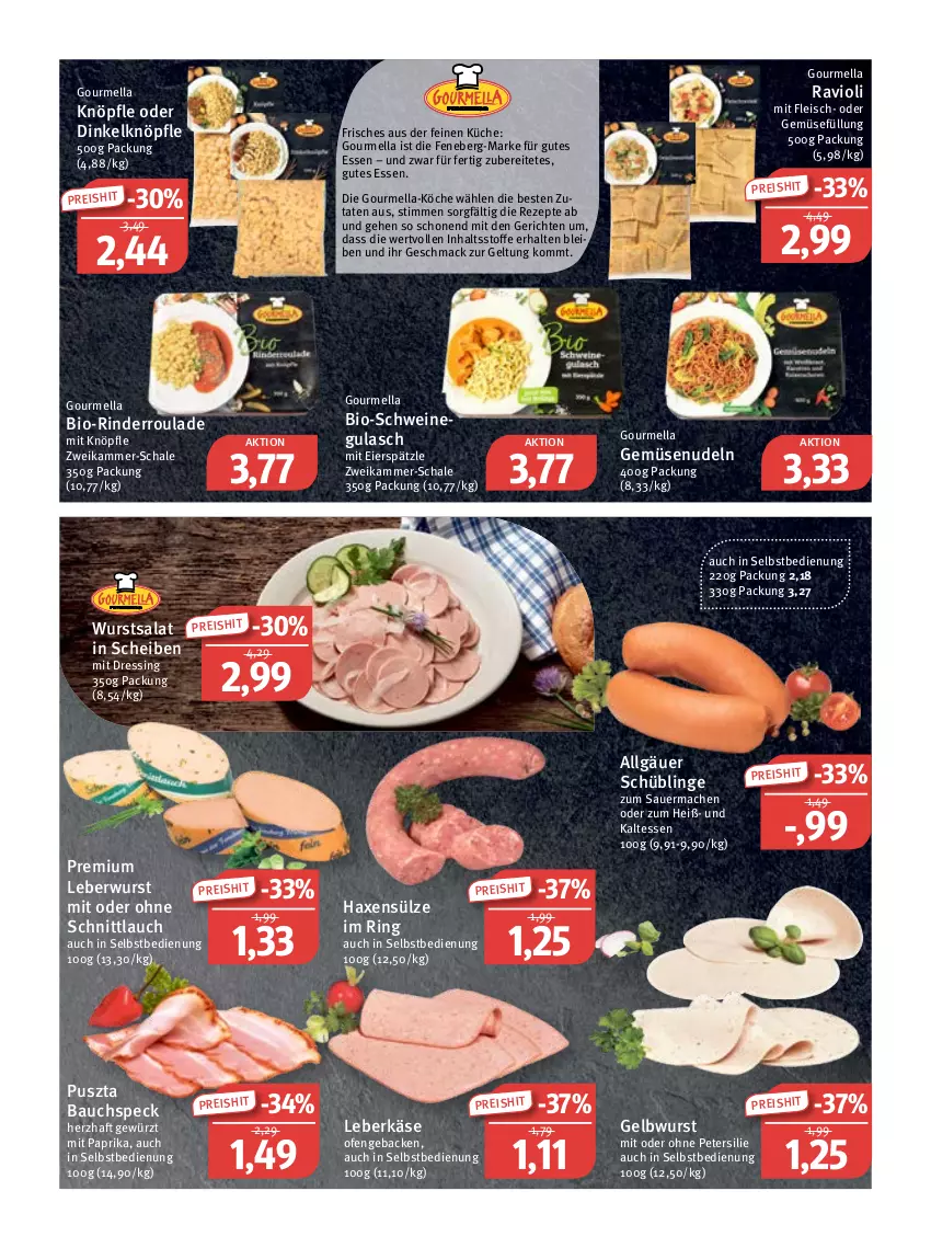 Aktueller Prospekt Feneberg - Prospekte - von 18.08 bis 20.08.2022 - strona 3 - produkty: auer, axe, Bau, bio, dressing, eier, eierspätzle, eis, fleisch, geback, gewürz, gulasch, gutes essen, Haxe, Käse, küche, leberkäs, leberkäse, leberwurst, LG, mac, mit paprika, nudel, nudeln, Ofen, paprika, petersilie, ravioli, reis, rezept, rezepte, rind, rinder, Rinderroulade, ring, salat, Schal, Schale, schnittlauch, schwein, schweine, schweinegulasch, Speck, Ti, wein, weine, wurst