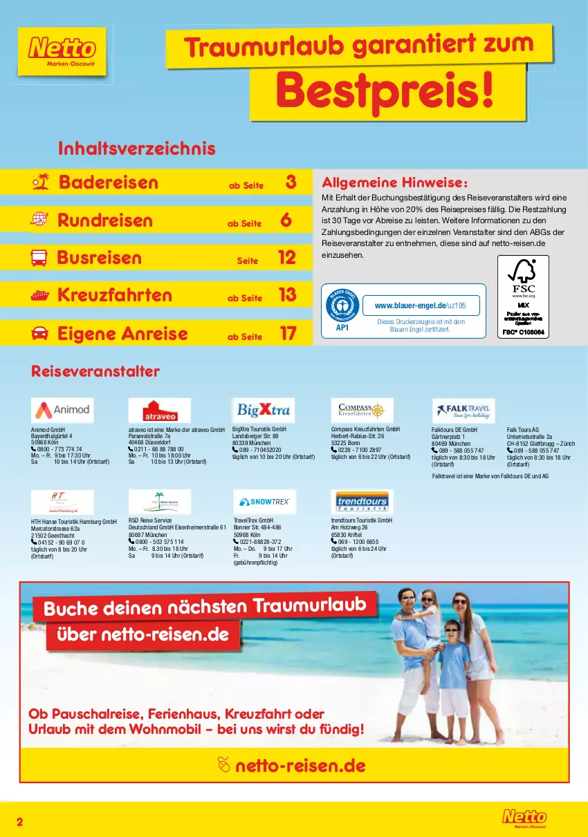 Aktueller Prospekt Netto Marken-Discount - Reisemagazin September - von 26.08 bis 30.09.2021 - strona 2