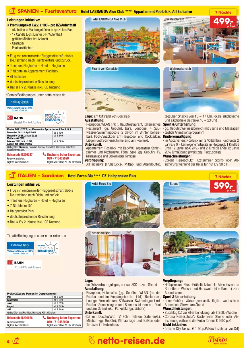 Aktueller Prospekt Netto Marken-Discount - Reisemagazin September - von 26.08 bis 30.09.2021 - strona 4