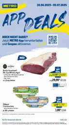Gazetka promocyjna Metro - App Deals - Gazetka - ważna od 05.07 do 05.07.2025 - strona 1 - produkty: abholpreise, angebot, angebote, beef, bourbon, bourbon whiskey, coupon, eis, ilag, mac, Metro, milch, milka, milkana, Rauch, reis, rind, rinder, roastbeef, rwe, Schal, Schale, Ti, whiskey