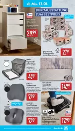 Gazetka promocyjna Aldi Nord - Von Montag - Gazetka - ważna od 18.01 do 18.01.2025 - strona 13 - produkty: bestpreis, Container, dell, eis, elle, expertiz, gin, kissen, korb, Läufer, Mode, office, papier, reis, Ria, rollcontainer, Rückenkissen, schubladen, sitzkissen, teppich, Ti, tisch, weck, ZTE